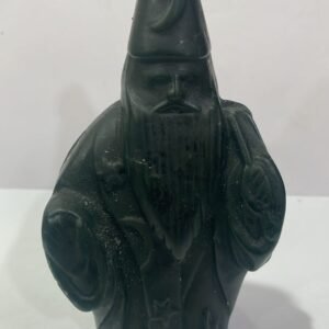 Merlin Wizard Candle- Figure Candle Spell Wicca Candle with Herbs and Oils (Black)