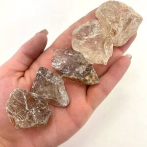 Energized Light Smoky Quartz Raw Crystal for Reiki Healing, vastu Healing, Decoration & Gift Article (100)