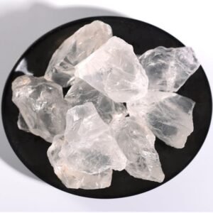 1 KG Natural Clear Quartz Raw Stone Natural Clear Quartz Rough Stones Chunk Rock Gemstone for Reiki Healing Meditation Vastu Correction & Home Decoration (1 KG)