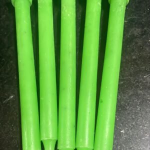 Phobis Spell Candles: Green Taper Candle, Household Candle (Pack of 10) (5.5 INCH)