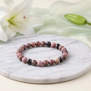 Natural rhodonite gemstone